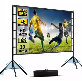Mercado Libre Portabilidad Pantalla De Proyector De 120 Hd Con Soporte oferta