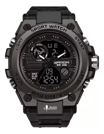 Mercado Libre Reloj de pulsera Sanda top tean 739 de cuerpo color negro, analógico-digital, para hombre, fondo negro, con correa de poliure oferta