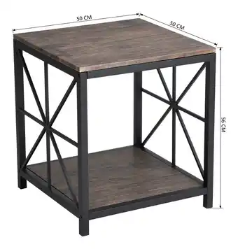Mercado Libre Mesa Auxiliar Mesita Color Nogal Shape Madera + Hierro Color Marrón oferta