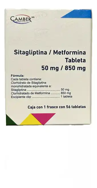 Mercado Libre Sitagliptina / Metformina 50mg/850mg Caja Con 56 Tabletas oferta