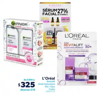 Sam's Club L'Oreal Revitalift Ácido Hialurónico Dia + Ojos 2 pzas oferta