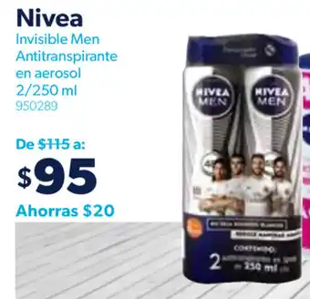 Nivea Invisible Men Antitranspirante en Aerosol 2/250ml