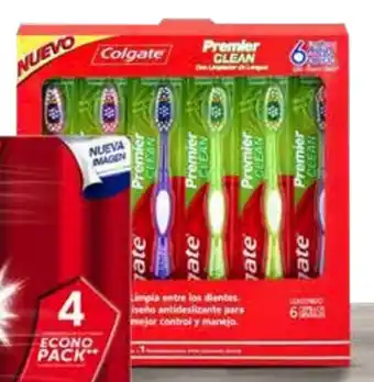 Colgate Premier Clean Cepillo Dental 6 pzas