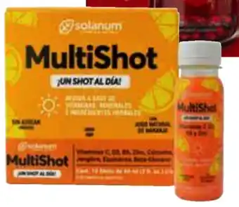 Sam's Club Solanum Multishot Suplemento con Vitaminas y Zinc 12 pzas oferta