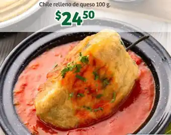 Chile relleno de queso 100 g.
