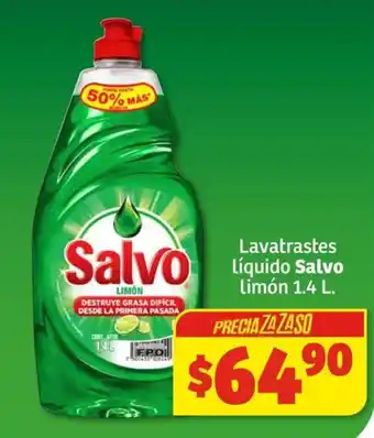 Soriana Súper Lavatrastes líquido Salvo Limón 1.4 L. oferta