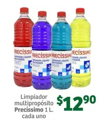 Soriana Súper Limpiador multipropósito Precíssimo 1L. cada uno oferta