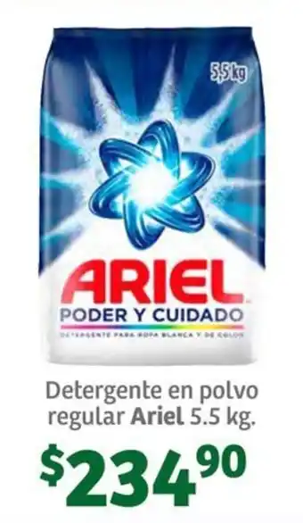 Detergente en polvo regular Ariel 5.5 kg.