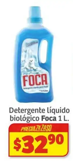 Soriana Súper Detergente líquido biológico Foca 1L. oferta