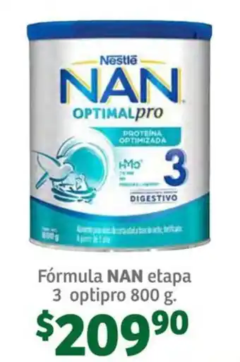 Fórmula NAN etapa 3 optipro 800 g.