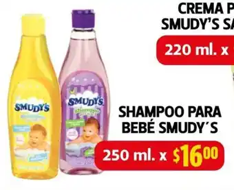 Farmacias Guadalajara SHAMPOO PARA BEBÉ SMUDY'S 250ml oferta