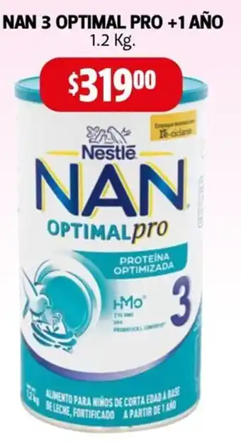 Farmacias Guadalajara NAN 3 OPTIMAL PRO +1 AÑO 1,2kg oferta