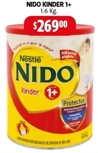 Farmacias Guadalajara NIDO KINDER 1+ 1.6kg oferta