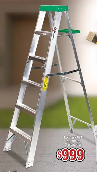 Soriana Híper Escalera BYP aluminio 5 escalones oferta