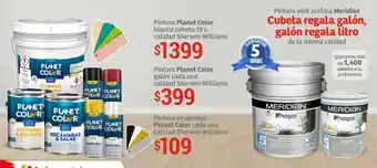 Soriana Híper Pintura Planet Color blanco cubeta 19L oferta