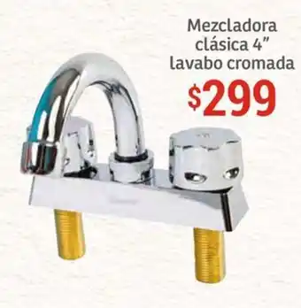 Soriana Híper Mezcladora clásica 4” lavabo cromada oferta