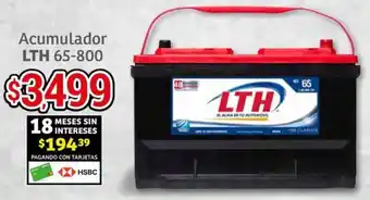 Soriana Híper Acumulador LTH 65-800 oferta