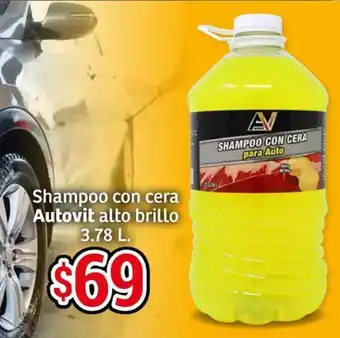 Soriana Híper Shampoo con cera Autovit alto brillo 3.78L oferta