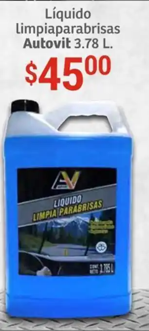 Soriana Híper Líquido Limpiaparabrisas Autovit 3.78L oferta