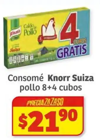 Soriana Híper Consomé Knorr Suiza pollo 8+4 cubos oferta