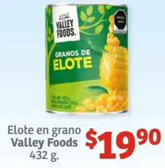 Soriana Híper Elote en grano Valley Foods 432g oferta