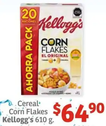 Soriana Híper Cereal Corn Flakes Kellogg's 610g oferta