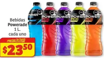 Soriana Híper Bebidas Powerade 1L oferta