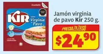 Soriana Híper Jamón virginia de pavo Kir 250g oferta