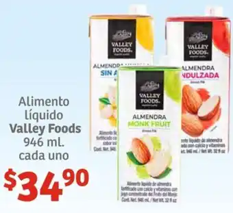 Soriana Híper Alimento líquido Valley Foods 946ml oferta