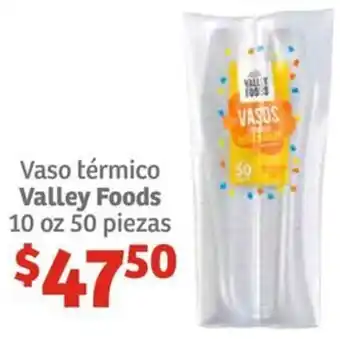 Soriana Híper Vaso térmico Valley Foods 10 oz 50 piezas oferta