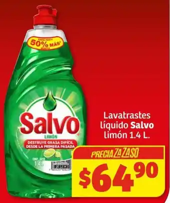 Soriana Híper Lavatrastes Líquido Salvo Limón 1.4L oferta