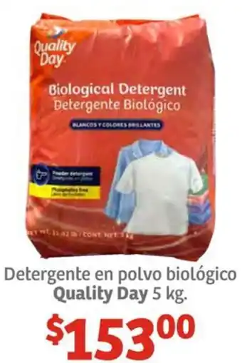 Soriana Híper Detergente en polvo biológico Quality Day 5kg oferta