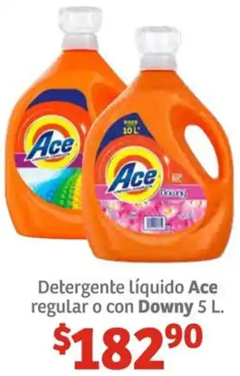 Soriana Híper Detergente líquido Ace regular o con Downy 5L oferta