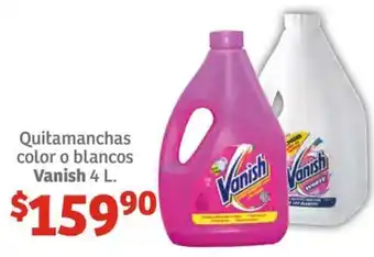 Soriana Híper Quitamanchas color o blancos Vanish 4L oferta