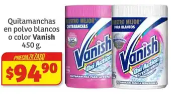 Soriana Híper Quitamanchas en polvo blancos o color Vanish 450g oferta