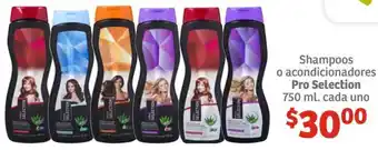 Soriana Híper Shampoos o acondicionadores Pro Selection 750ml oferta