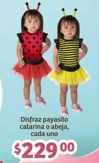 Soriana Híper Disfraz payasito catarina o abeja, cada uno oferta