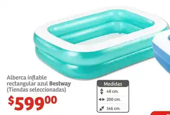 Soriana Híper Alberca inflable rectangular azul Bestway oferta