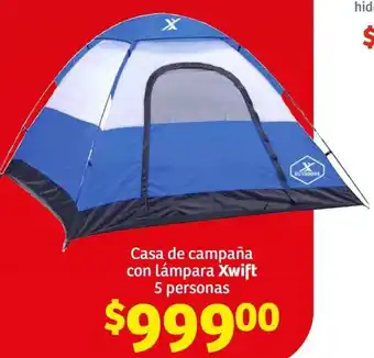 Soriana Híper Casa de campaña con lámpara Xwift 5 personas oferta