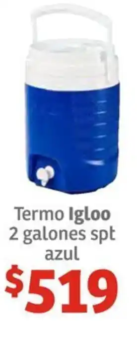 Soriana Híper Termo Igloo 2 galones spt azul oferta