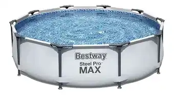 Mercado Libre Alberca estructural redonda Bestway 56407 con capacidad de 4678 litros de 3.05m de largo x 3.05m de ancho de 3.05m de diámetr oferta