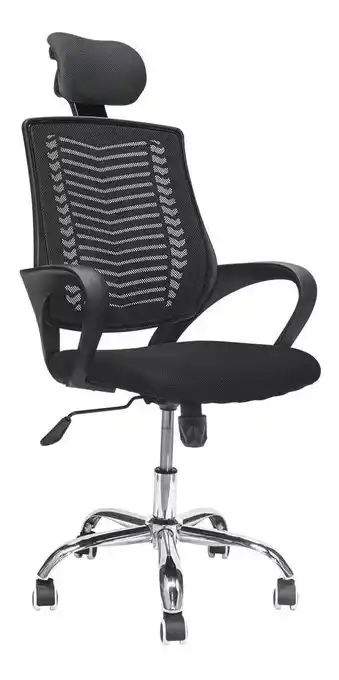 Mercado Libre Silla Ejecutiva Para Oficina Altura E Inclinacion Ajustable Color Negro Material del tapizado Mesh oferta