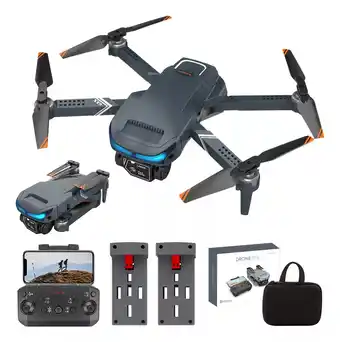 Mercado Libre Mini drone HANCELANT XT9 con dual cámara 4K gris oscuro 2.4GHz 2 baterías oferta