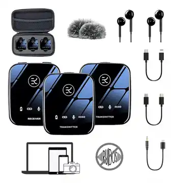 Mercado Libre Micrófono Lavalier Solapa Inalámbrico Para Celular Pc Gamer Micrófonos V INNOVATION S208 Condensador Omnidireccional color ne oferta