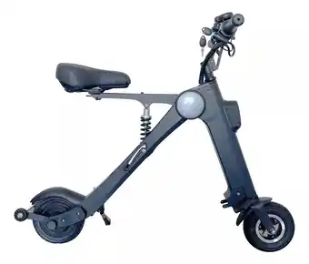 Scooter Eléctrico Plegable Con Asiento P64 Agua Portatil Color Negro