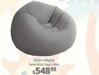 La Comer Sillón inflable beanless bag intex oferta