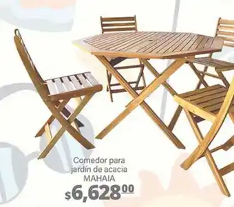 Mahaia - comedor para jardín de acacia