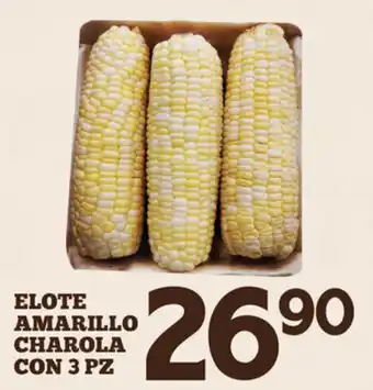 Alsuper Elote Amarillo charola con 3 Pz oferta