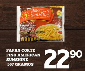 Alsuper Papas Corte Fino American Sunshine 567g oferta