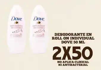 Alsuper Desodorante en Roll On Individual Dove 2x50ml oferta